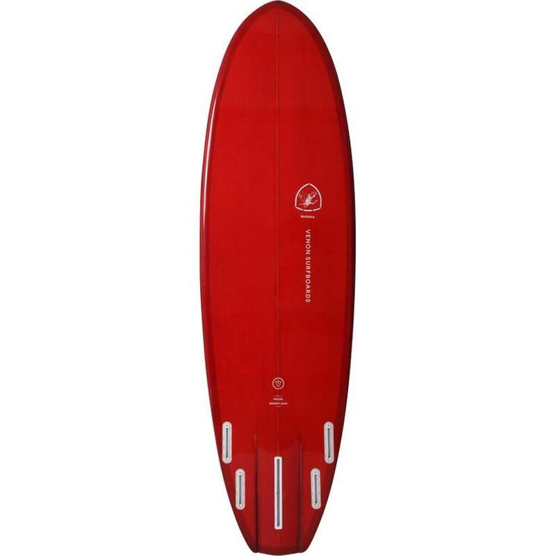 Planche de surf QUOKKA Hybrid 5Fins Double Layer Wine 6'4"