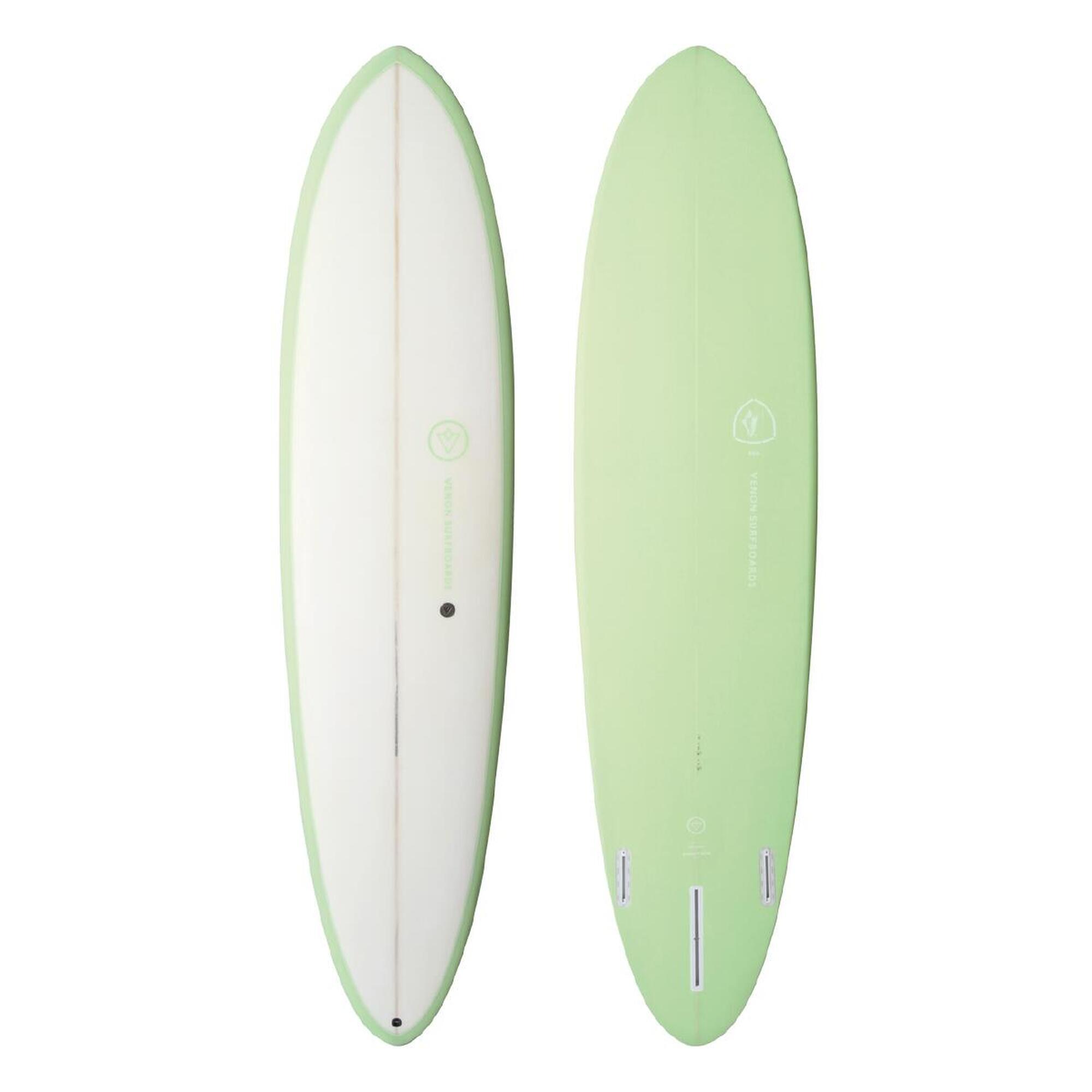 Planche de surf EGG Mid Length 2+1 White Deck Lime 7'2"