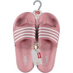 XQ | Sandales de plage femme | Rayures | Rose | Taille 38 | Pantoufles de bain