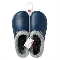 XQ - Tuinklompen heren - Fake Fur - Navy - Tuinschoenen - Garden Clogs heren