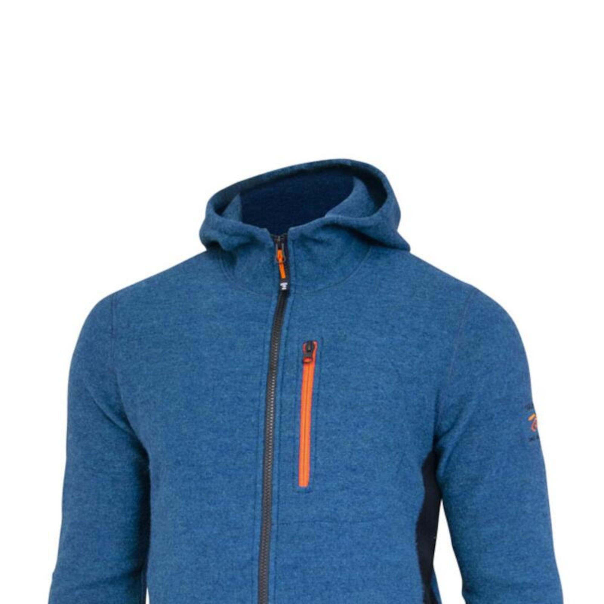 Hoodie Valle Hood Electric Blue für Herren aus Wolle - Blau