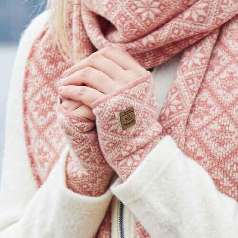 Chauffe-mains en laine tricotée Freya Deep Red - Taille Unique - Rouge Clair