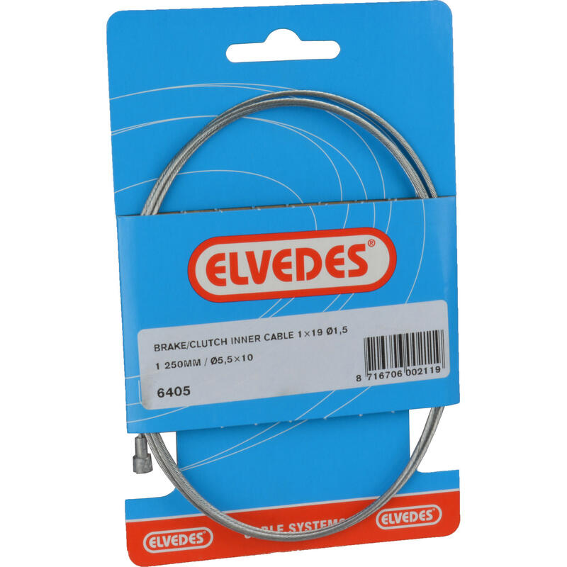 Elvedes Remkabel binnen 6405 universeel 1250 x 1,5 mm zilver