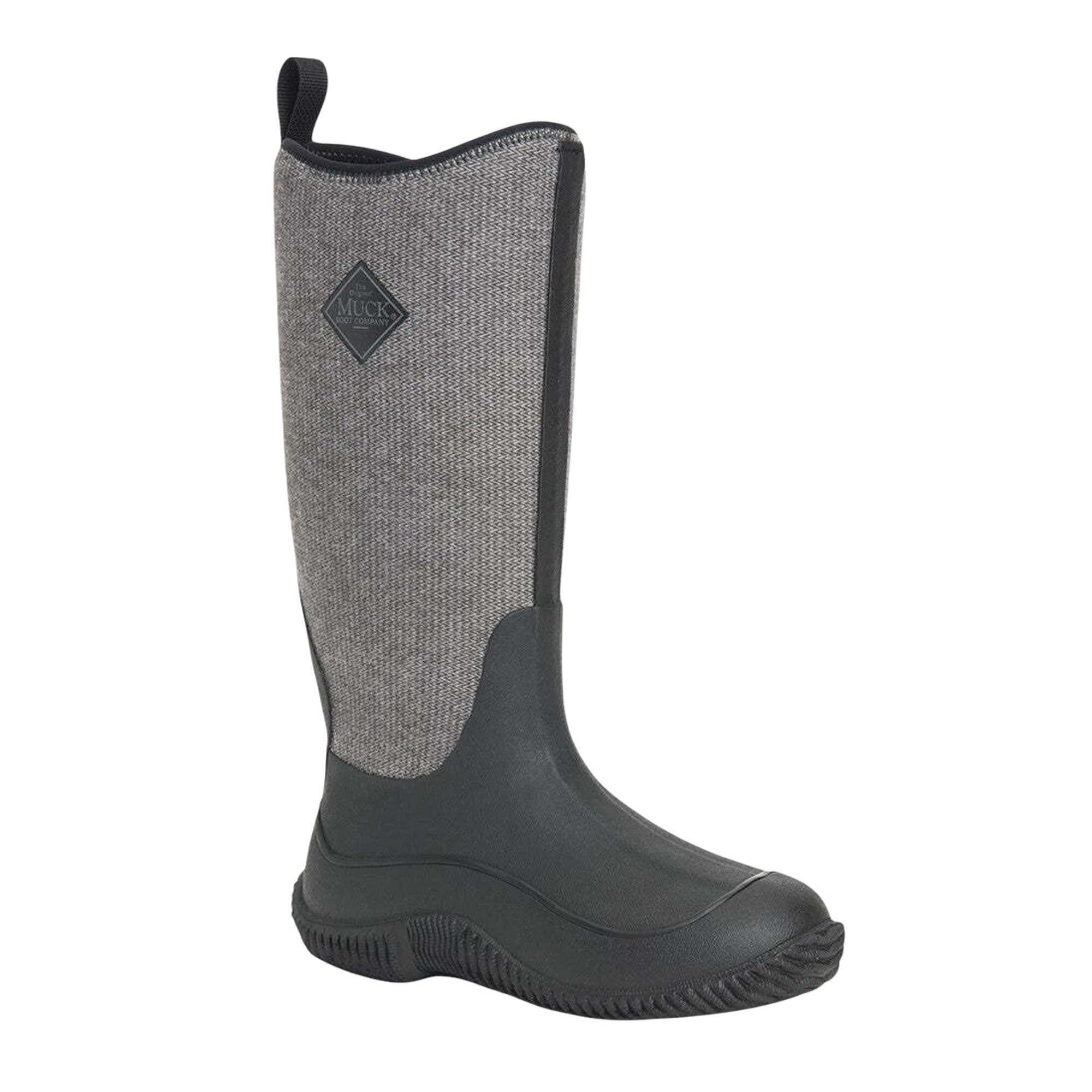Womens/Ladies Hale Herringbone Wellington Boots (Black) 4/4
