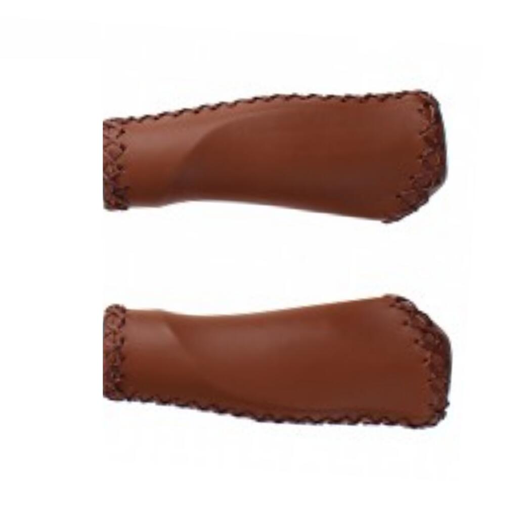 M-Wave Handvatten leer bruin. Lengte: 125/125mm 1/4
