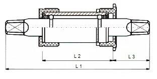 M-Wave boîtier de pédalier JIS 122,5 x 27,5 mm argent 3/3