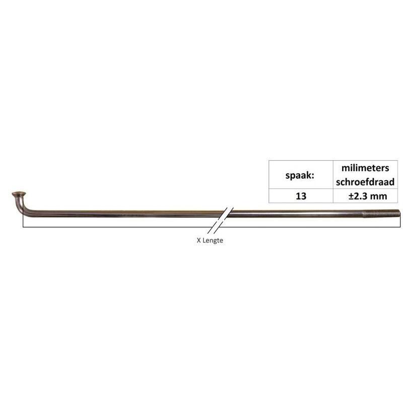 Sapim spaak 13-298 z/nippel (1 stuk)