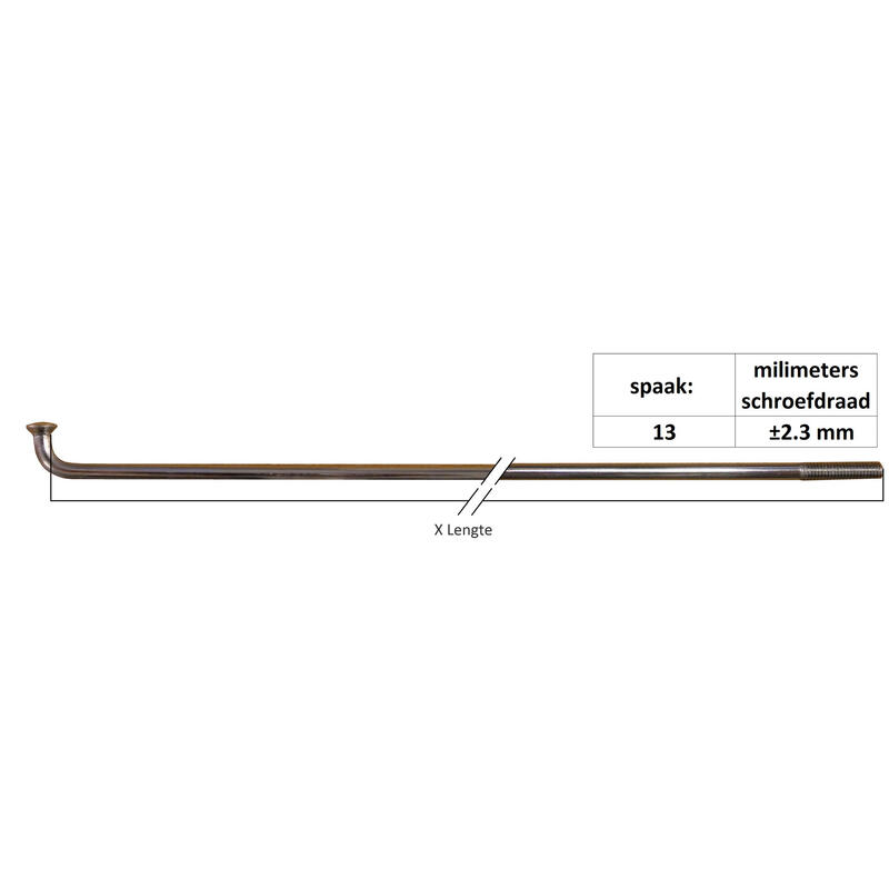 CORPOS 13G - 290 mm sans mamelon en acier 144 pièces