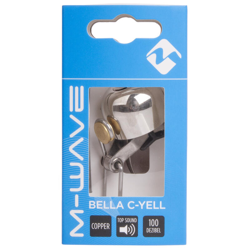 M-Wave Bella C-Yell Mini-bel koper/zilver, doorsnede 30mm