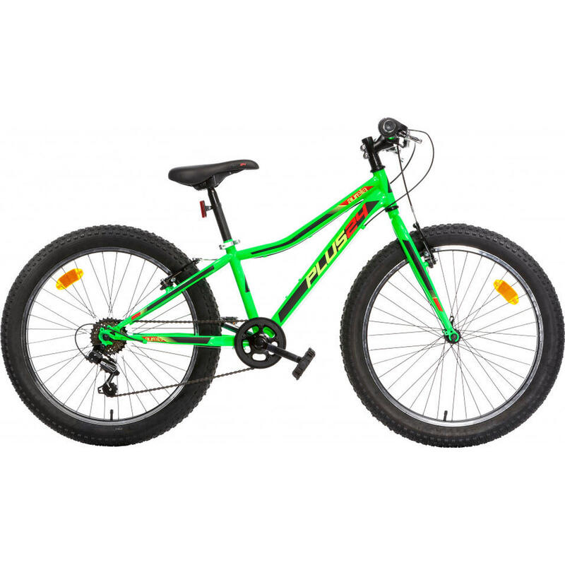 Aurelia Fatbike Mountainbike Plus 24 Inch 38 cm Junior 6V V-Brakes Groen