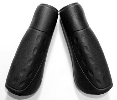 WESTPHAL Handvatpaar #436 Ellipsis Softgrip 122/122mm/ø23mm - zwart