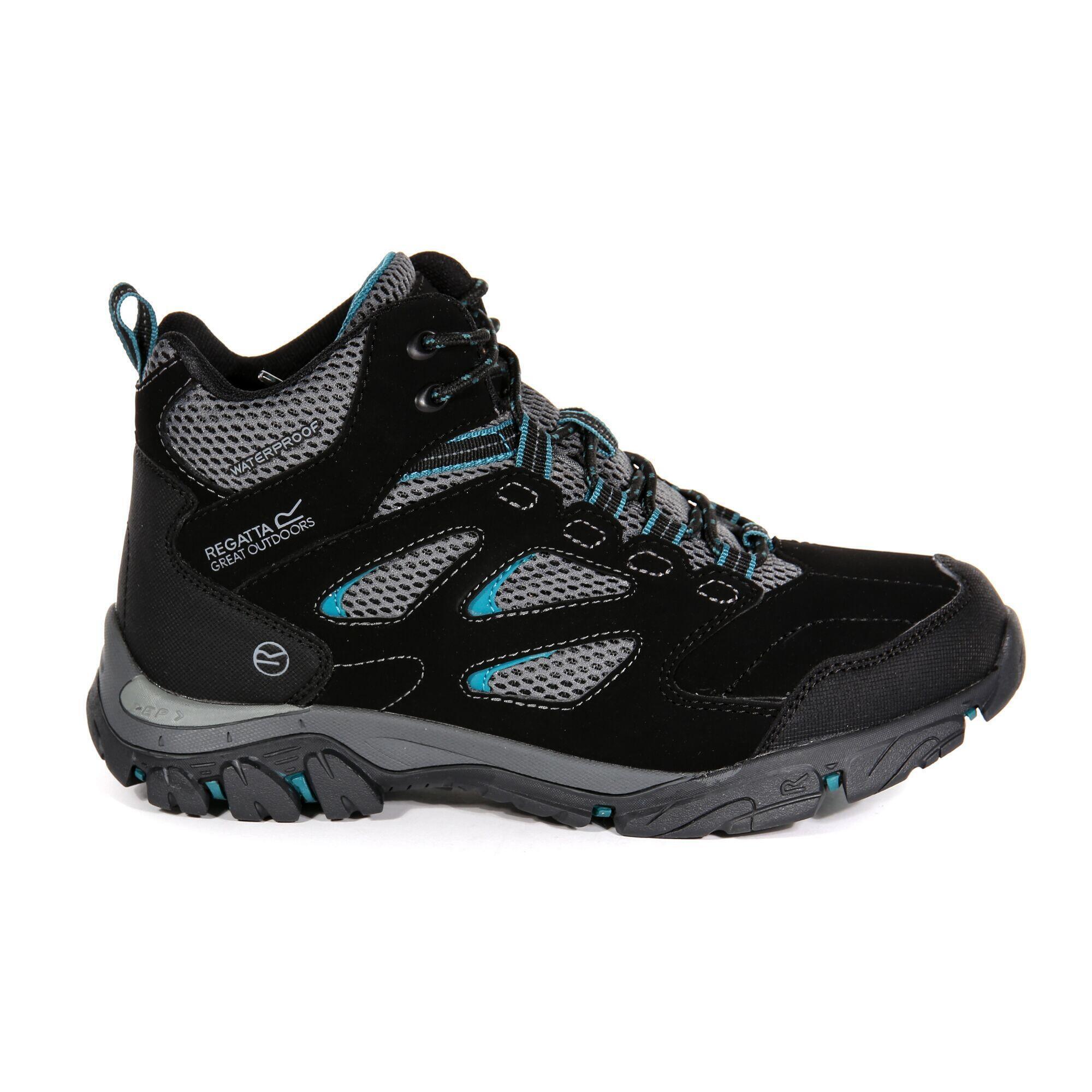 Womens/Ladies Holcombe IEP Mid Hiking Boots (Black/Deep Lake) 3/5