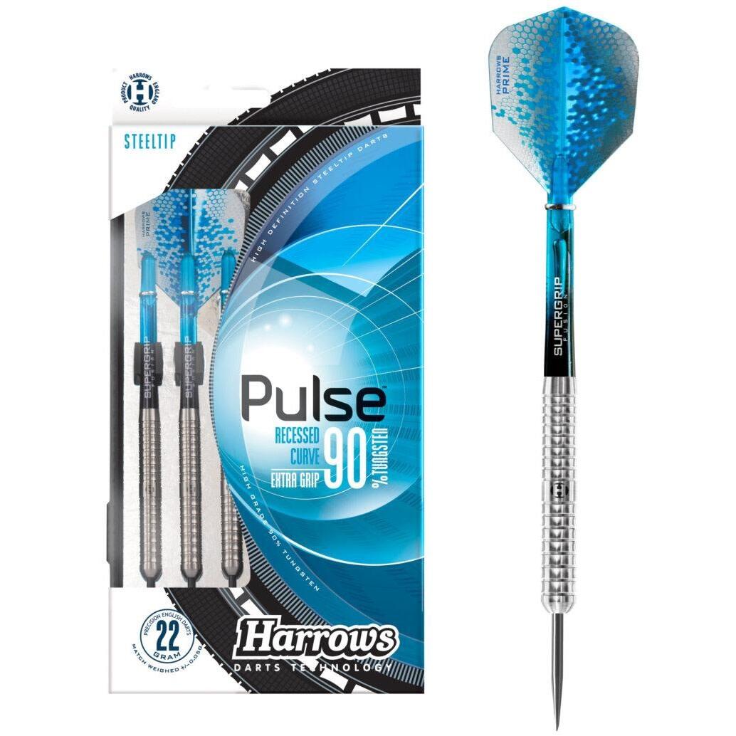 HARROWS Pulse Tungsten Darts (Pack of 3) (Blue/Black)