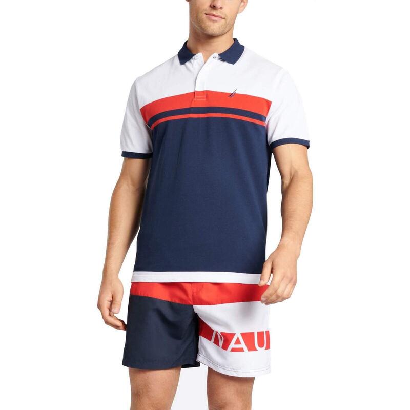 T-Shirt Nautica Ravi Polo, Multicolorido, Homens
