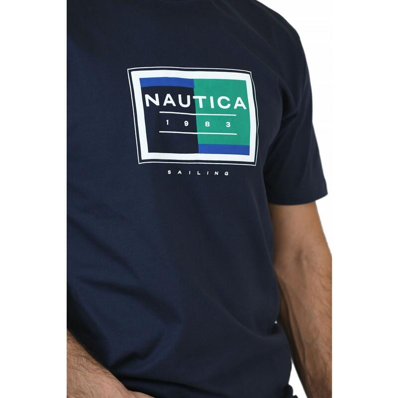 Camiseta Nautica Finn, Negro, Hombre