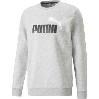 Blouse puma essentials two-tone big logo crew neck, grijs, mannen