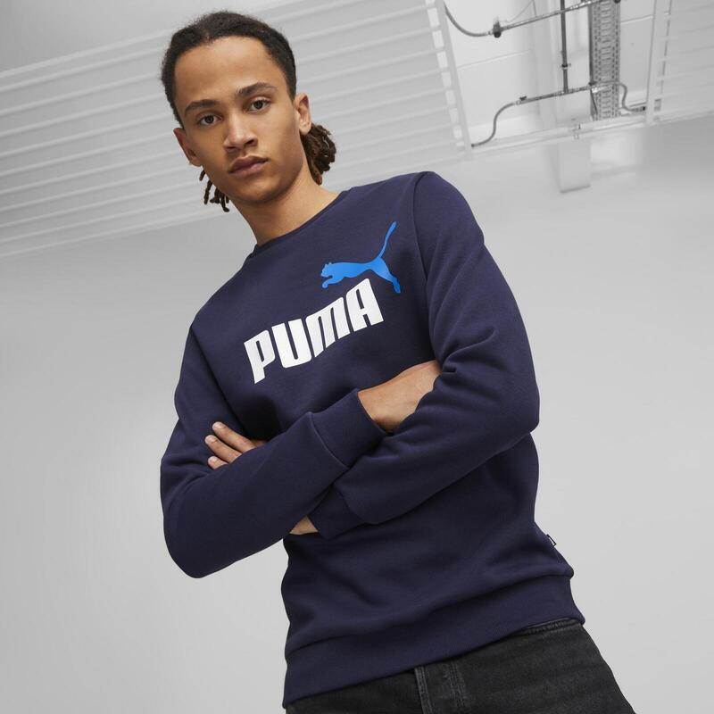 Sport felső Puma ESS 2 Col Big Logo Crew FL, Kék, Férfiak