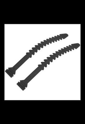 Bobike voetriempjes voor junioren 25 cm zwart - 2 stuks