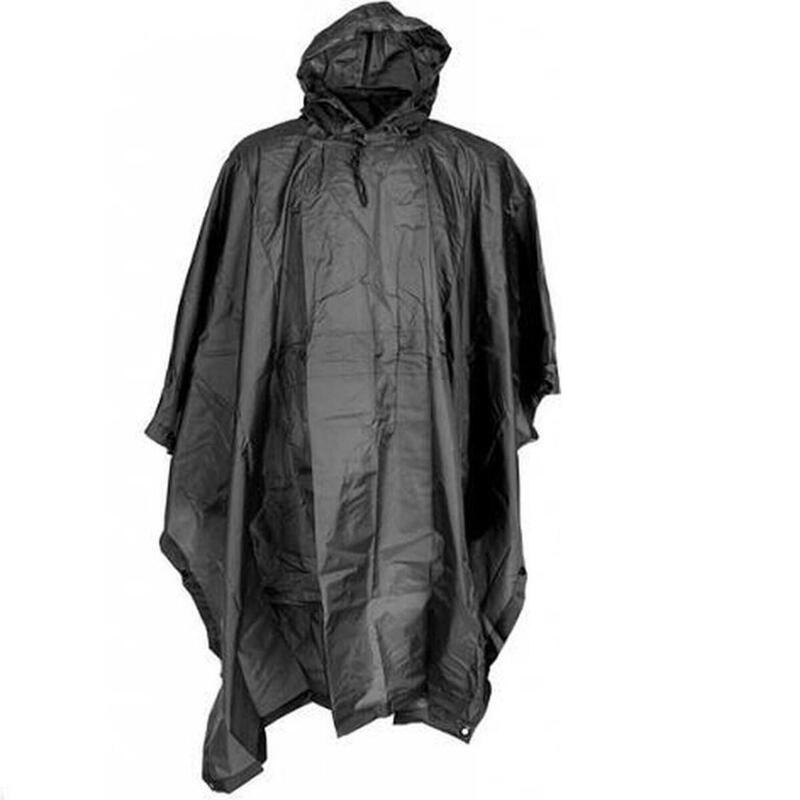 Poncho Ripstop One Size - Zwart