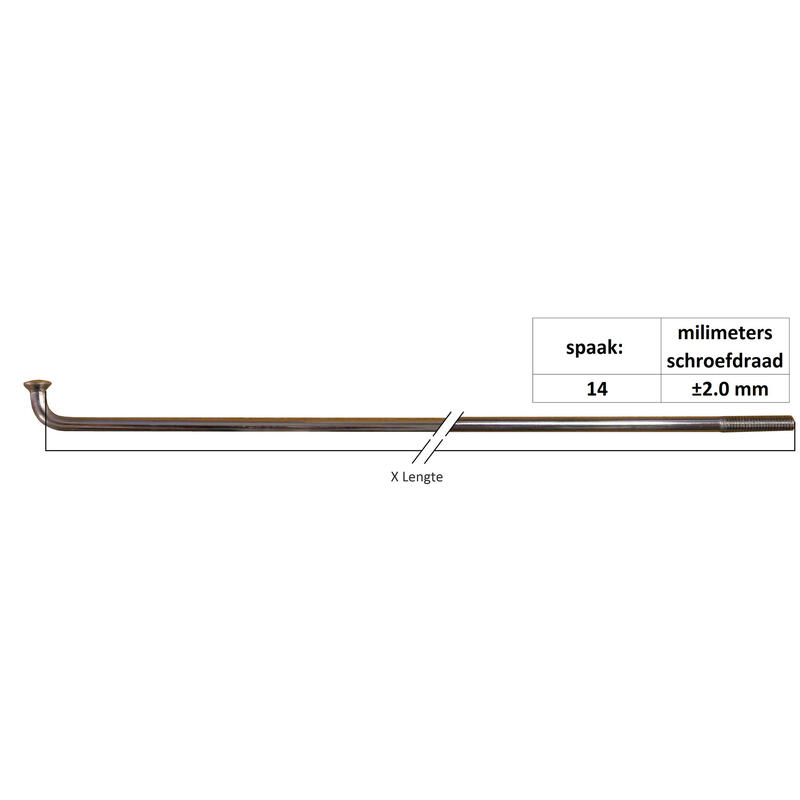 SPAKEN 14g - 270 mm sans acier au mamelon 144 pièces