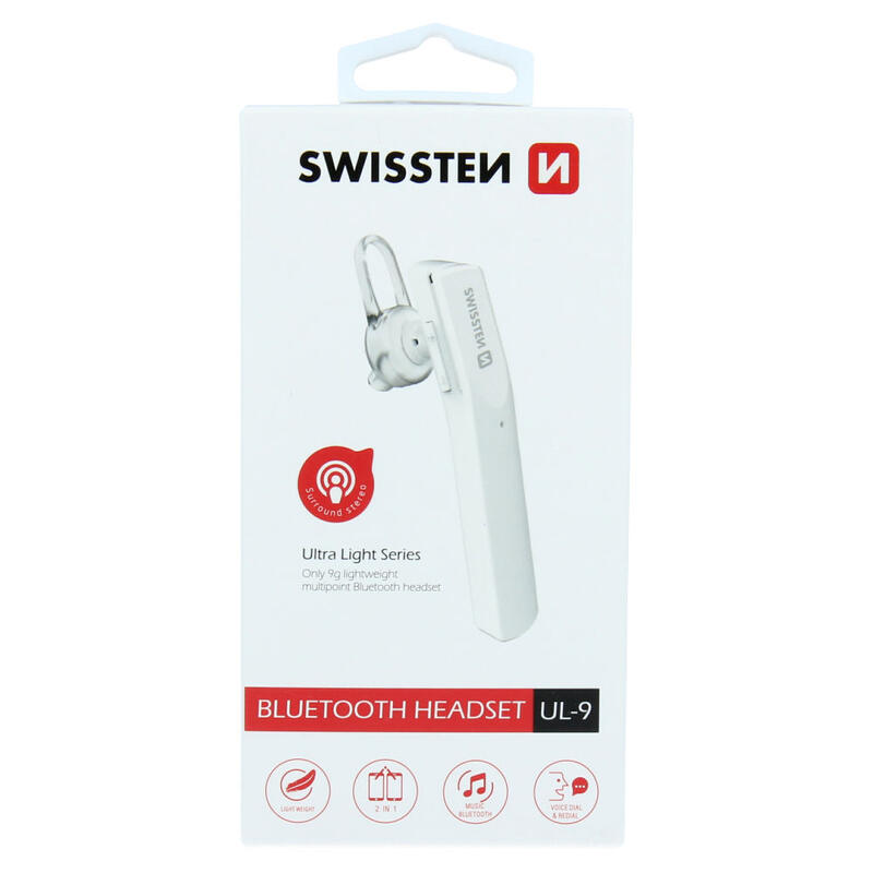 Headset Swissten Ultra Light UL-9 branco