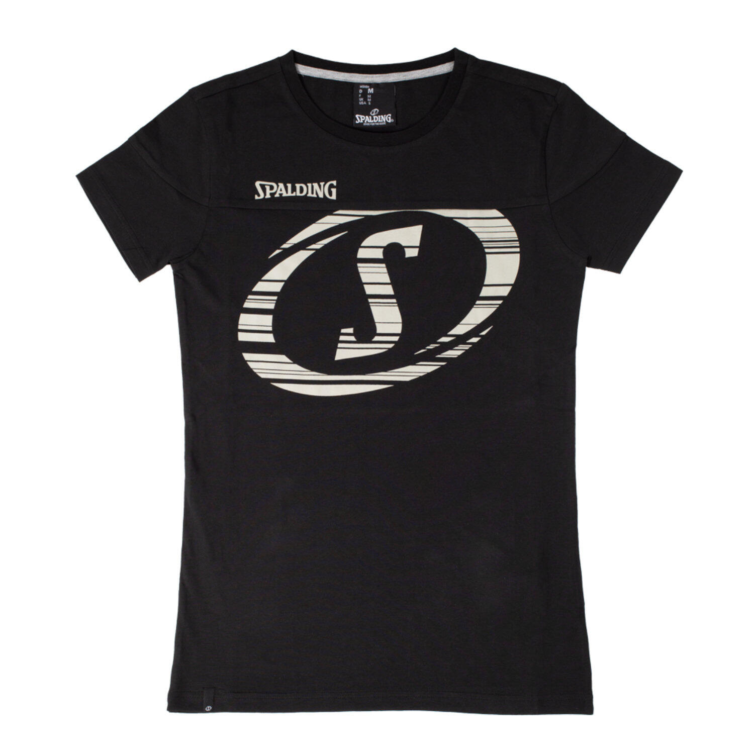 SPALDING Basketball Fast Tee Women's T-Shirt BLACK/GREY MELANGE