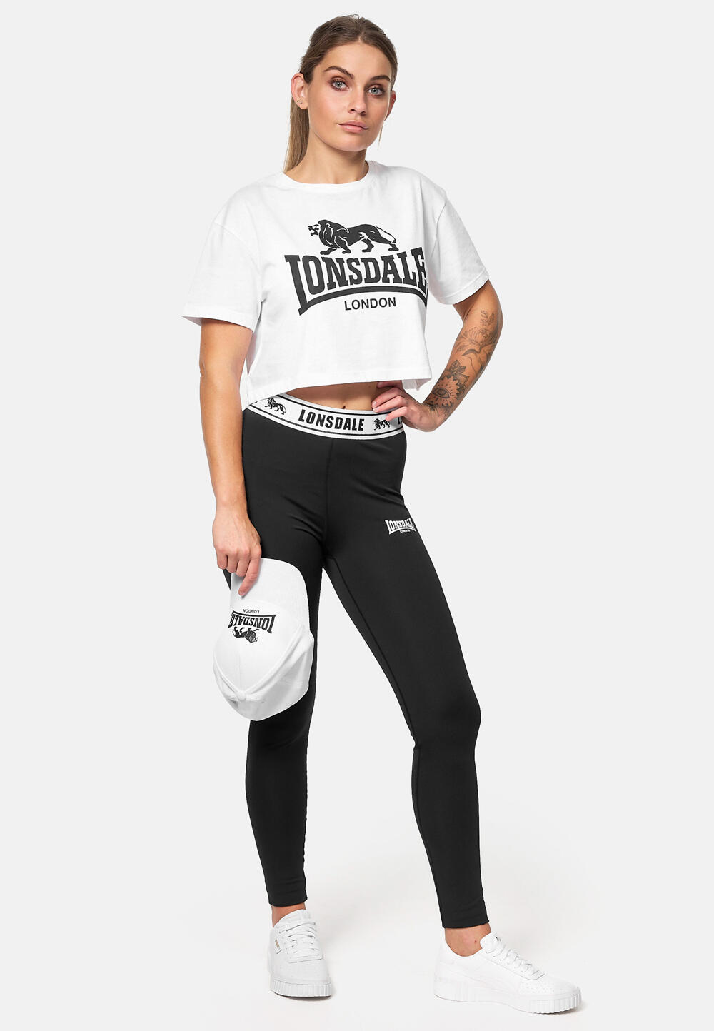 Women's cropped T-shirt Lonsdale Gutch Common 3/5
