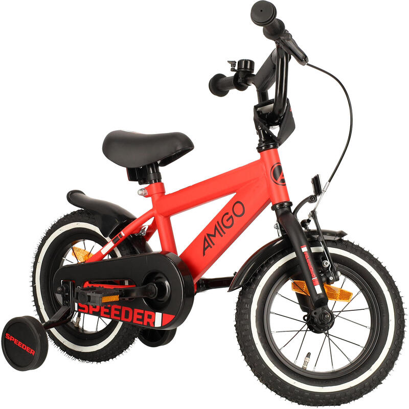 AMIGO Jongensfiets Speeder 12 Inch 21,5 cm Jongens Terugtraprem Rood/Zwart