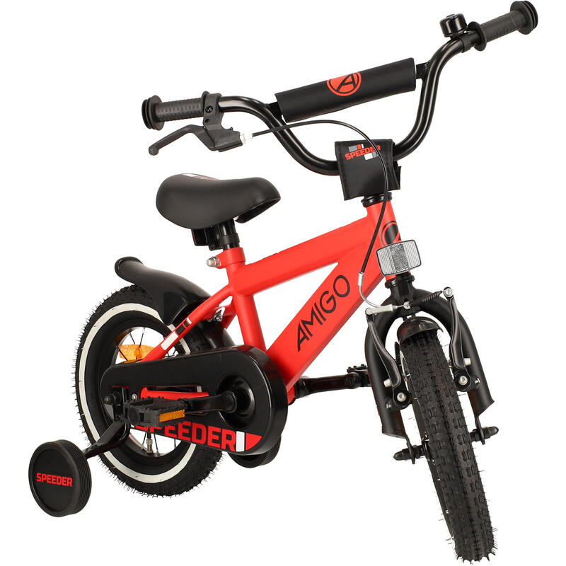 AMIGO Jongensfiets Speeder 12 Inch 21,5 cm Jongens Terugtraprem Rood/Zwart