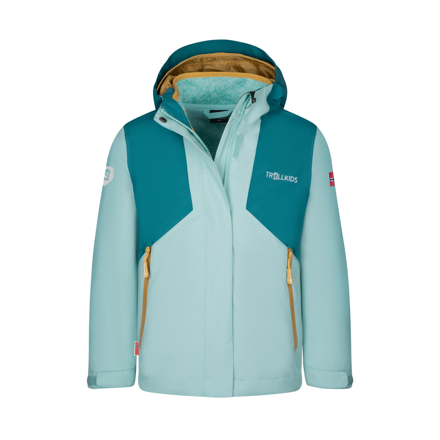 Girl's 3-in-1 Jacket PREIKESTOLEN Teal/Water Blue/Honey Blue