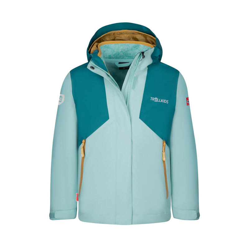 Veste 3 en 1 fille PREIKESTOLEN bleu sarcelle/bleu eau/miel