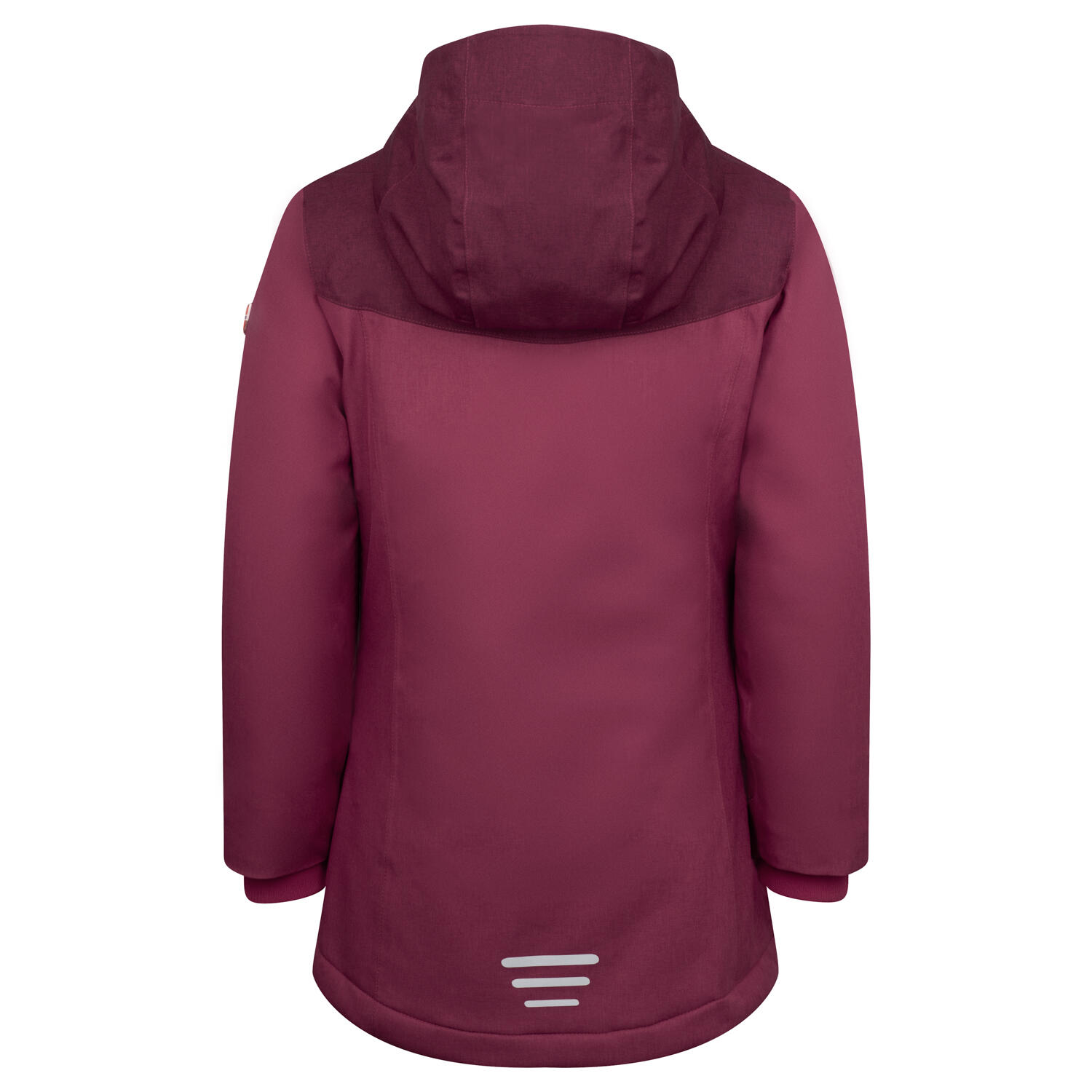 polo pour enfants à séchage rapide EIKEFJORD rouge bourgogne/rose saumon 2/2