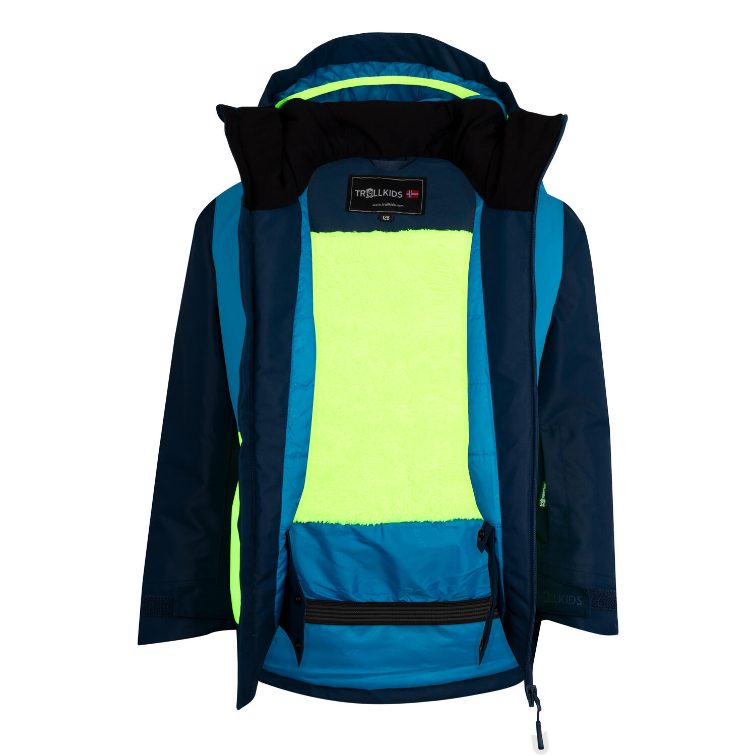 Veste de ski pour enfants RAULAND Bleu vif/bleu nuit/vert lime clair 3/3