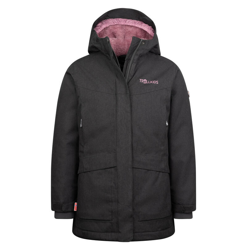 polo pour enfants à séchage rapide EIKEFJORD Anthracite/Mauve