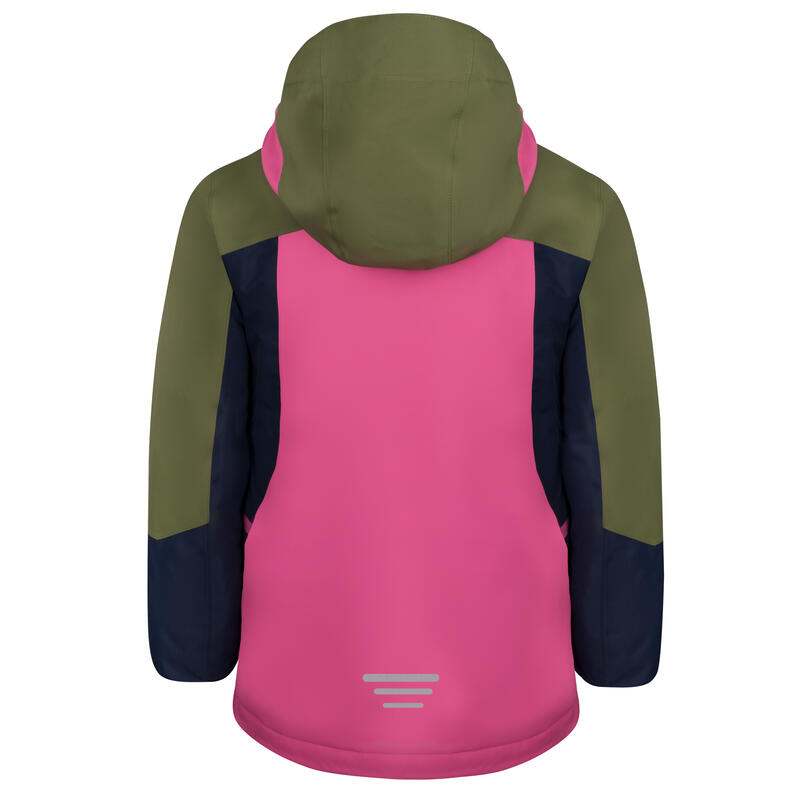 Veste de ski fille RAULAND Olive foncé/Magenta clair/Marine