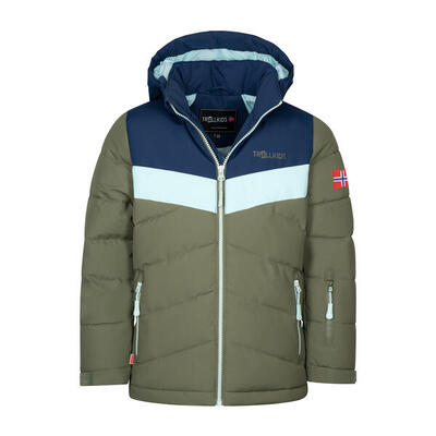 Mädchen Winterjacke Gryllefjord Marine/Dunkle Olive/Kalte Minze