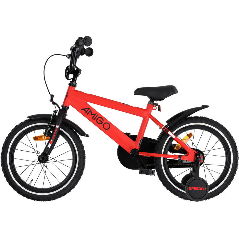 AMIGO Kinderfahrräder Jungen Speeder 16 Zoll 27 cm Jungen Rücktrittbremse