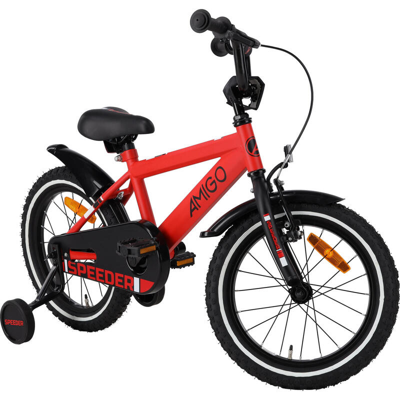 AMIGO Jongensfiets Speeder 16 Inch 27 cm Jongens Terugtraprem Rood/Zwart