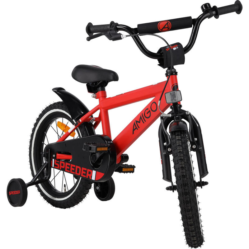 AMIGO Kinderfahrräder Jungen Speeder 16 Zoll 27 cm Jungen Rücktrittbremse