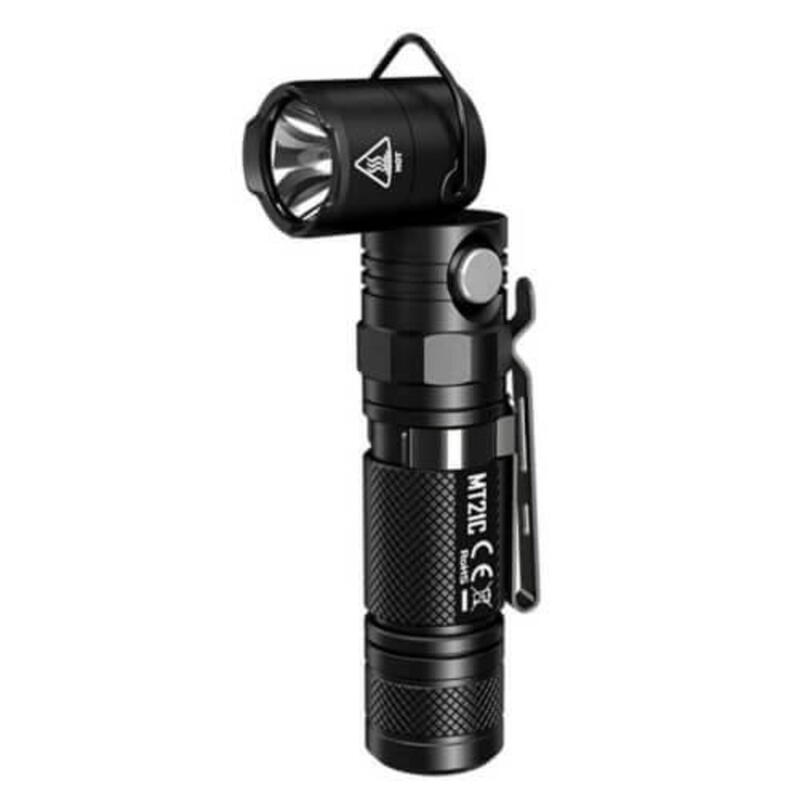 Torche MT21C Cree XP-L HD V6 LED avec tête inclinable - Noir