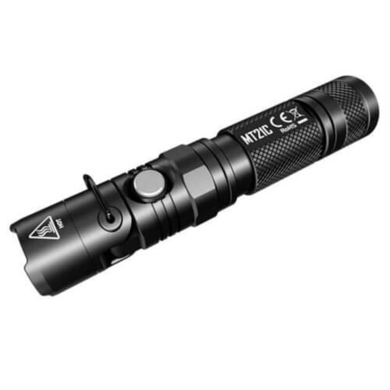 Taschenlampe MT21C Cree XP-L HD V6 LED mit neigbarem Kopf - Schwarz