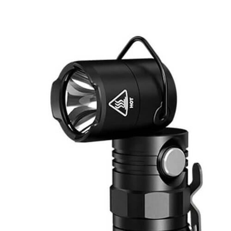 Taschenlampe MT21C Cree XP-L HD V6 LED mit neigbarem Kopf - Schwarz