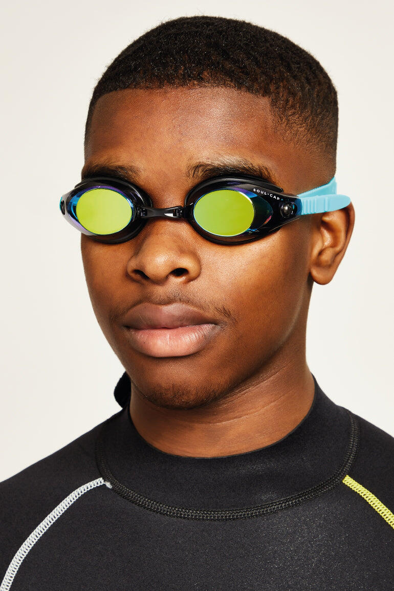 SOUL CAP Junior HAJOS Mirror Goggles - Turquoise
