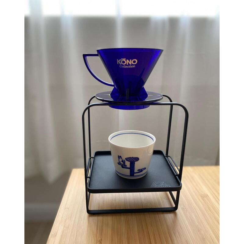 KōNO 2-cup Conical Dripper - Clear Indigo Blue