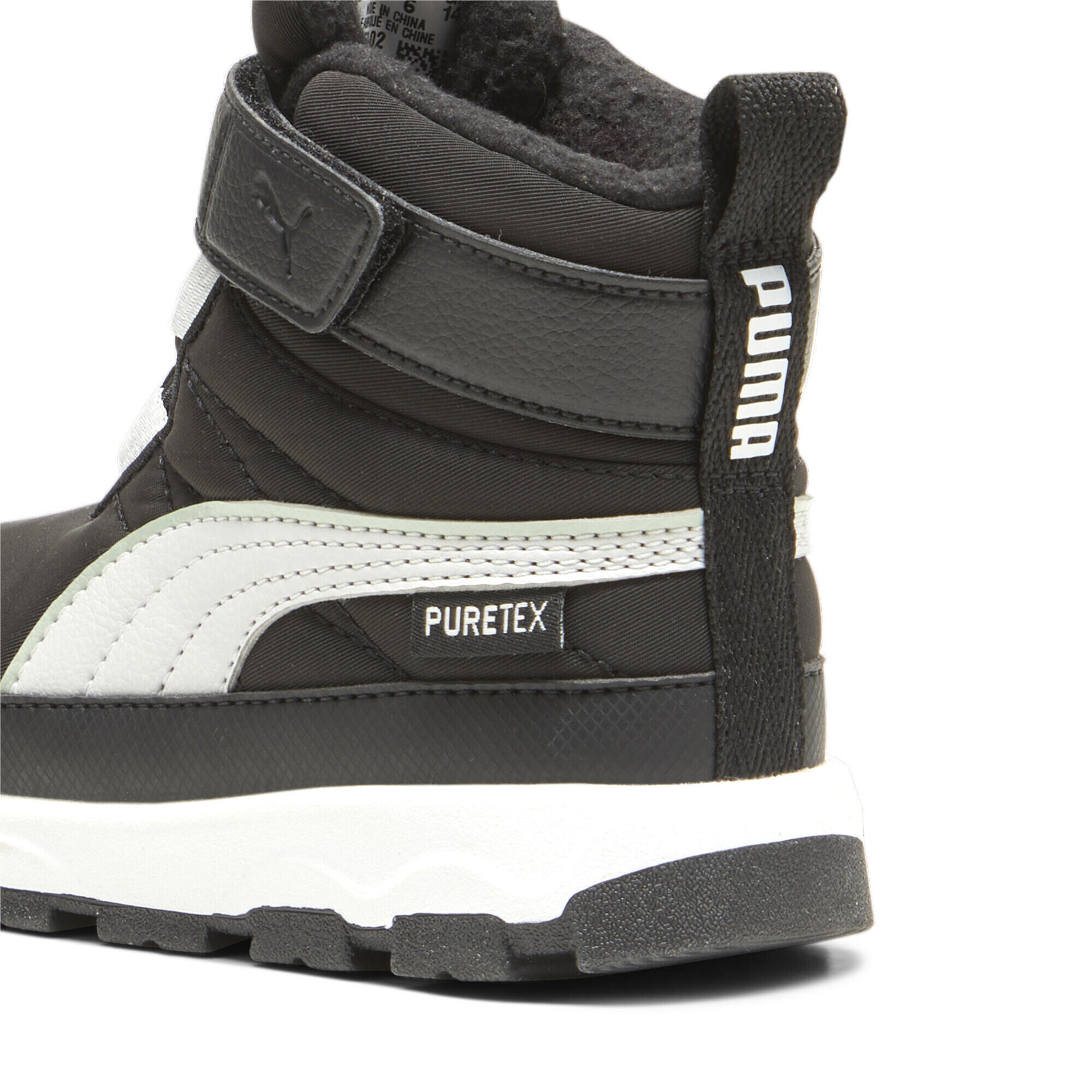 PUMA Evolve Stiefel Klein Kinder PUMA Black Ash Gray White 3/7