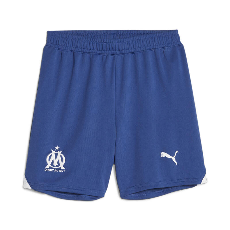 Shorts da calcio Olympique de Marseille da ragazzi PUMA Clyde Royal White Blue