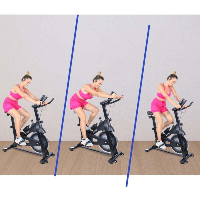 Spinningfiets Vliegwiel Verstelbaar met display 120kg Indoor cycle Hometrainer