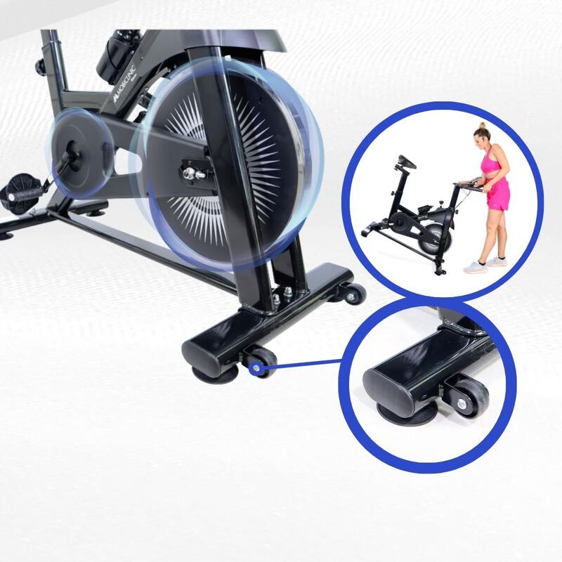 Spinningfiets 6kg Vliegwiel Verstelbaar Max 120kg Indoorfiets Hometrainer Teide