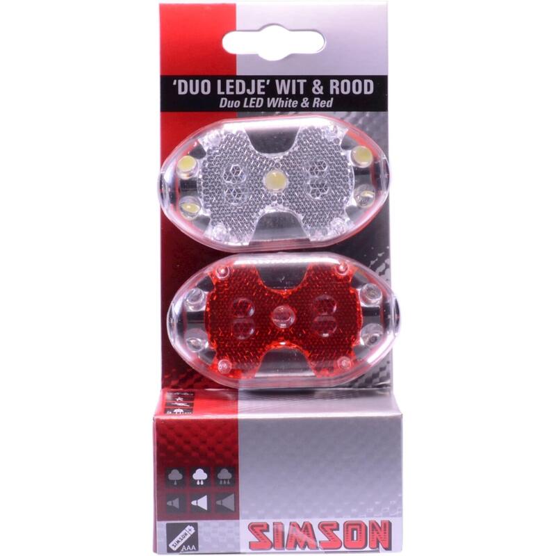 SIMSON batterie d'éclairage à LED noir / rouge