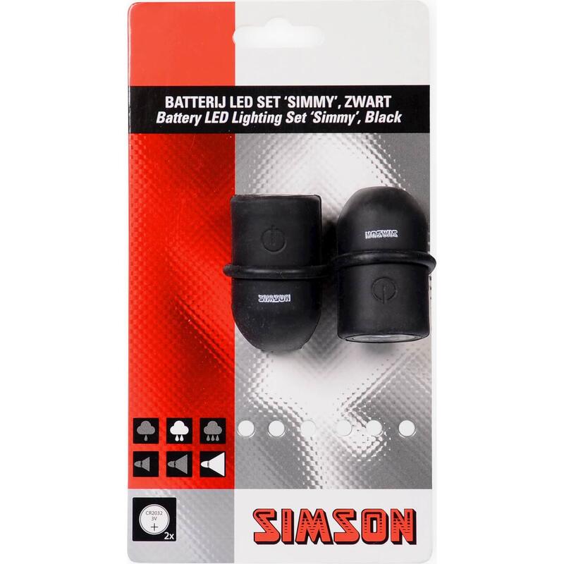 Simson set Simmyd'éclairage piles leds noires